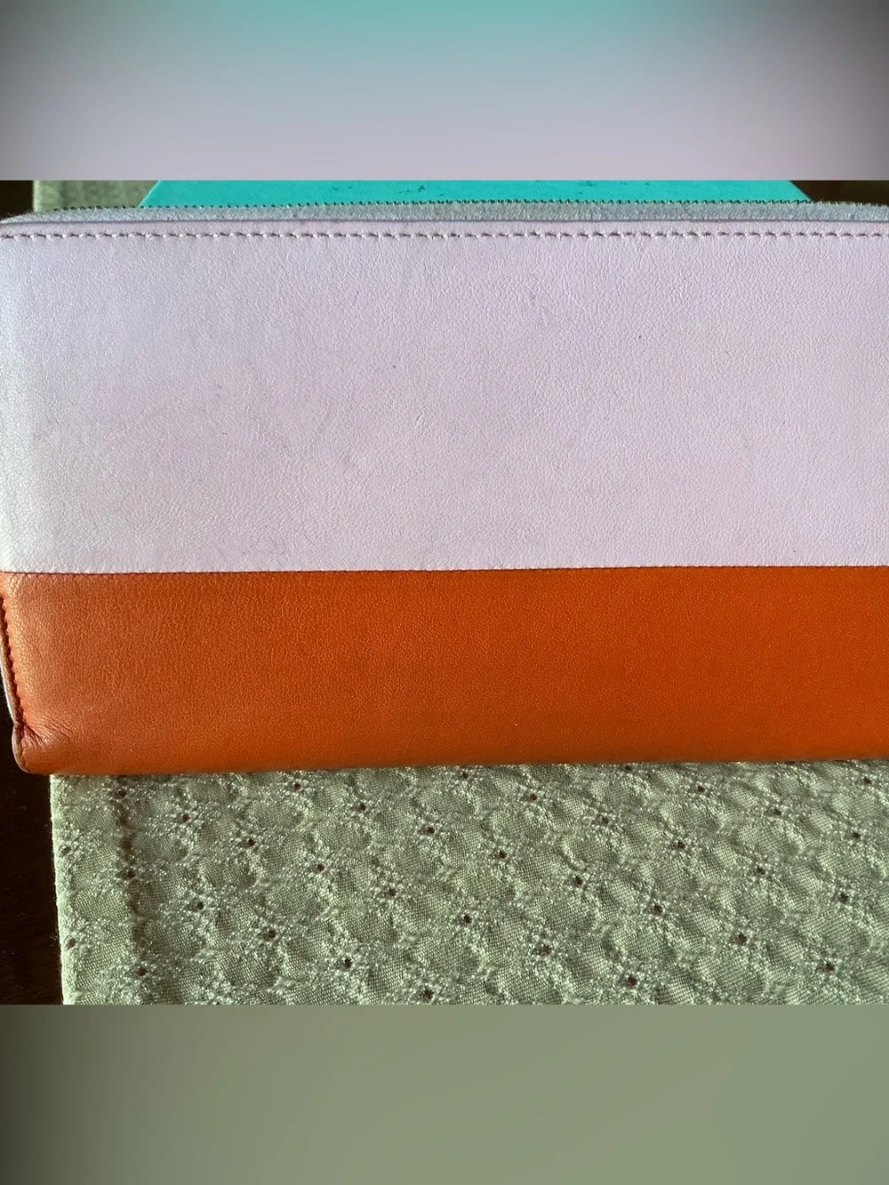 Celine 2013 Pink and Orange Continental Wallet W/COA